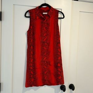 Equipment Red Dress Size Small 100% Silk